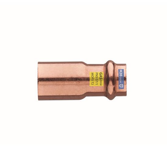 Immagine di MANICOTTO RAME RIDOTTO MASCHIO/FEMMINA A PRESSARE Ø 18x15 MM