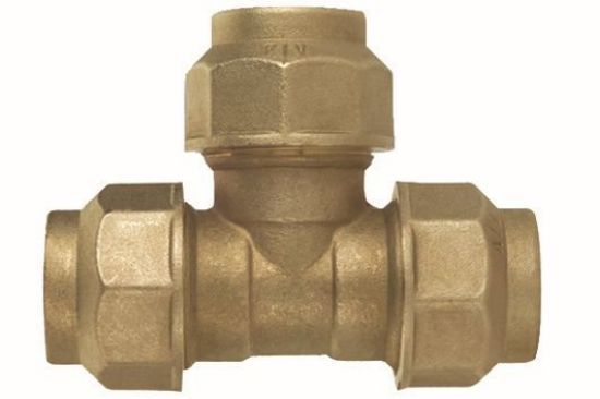 Immagine di TEE OTTONE Ø 20 MM A STRINGERE