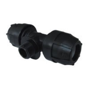 Immagine di TEE MASCHIO Ø 50X 1 1/2" FX50 MM A STRINGERE PER POLIETILENE