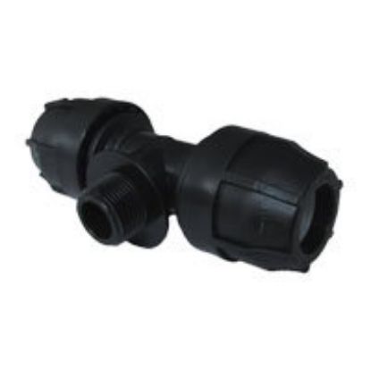 Immagine di TEE MASCHIO Ø 20X1/2"MX20 MM A STRINGERE PER POLIETILENE