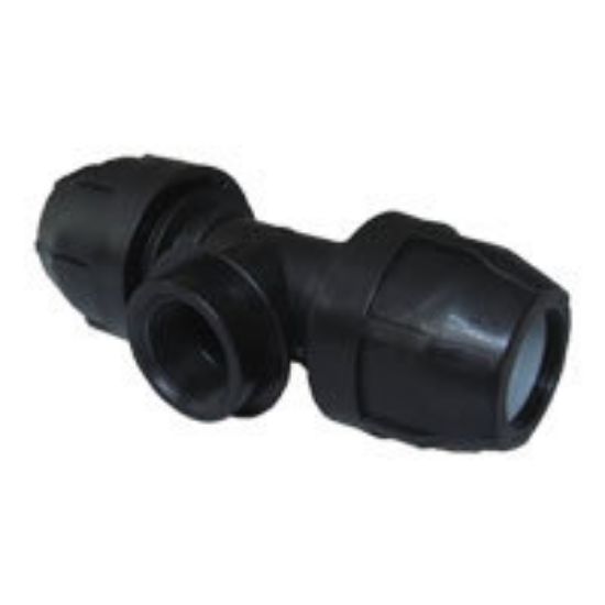 Immagine di TEE FEMMINA Ø 50X 1 1/2" FX50 MM A STRINGERE PER POLIETILENE