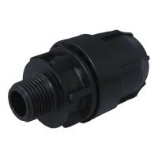 Immagine di RACCORDO DRITTO Ø 50 MM 1 1/2" MASCHIO A STRINGERE PER POLIETILENE
