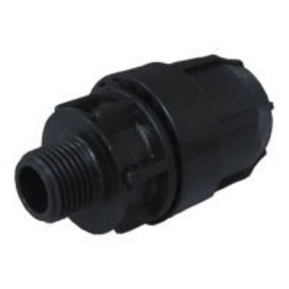Immagine di RACCORDO DRITTO Ø 20 MM 1/2" MASCHIO A STRINGERE PER POLIETILENE