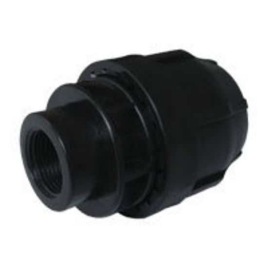 Immagine di RACCORDO DRITTO Ø 50 MM 1 1/2" FEMMINA A STRINGERE PER POLIETILENE