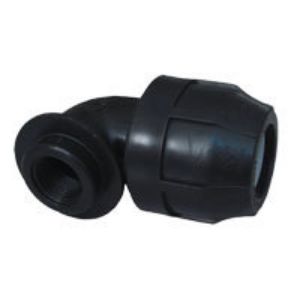 Immagine di GOMITO Ø 40 MM 1 1/4" FEMMINA A STRINGERE PER POLIETILENE