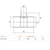 Immagine di RACCORDO A TEE RIDOTTO IN RAME A SALDARE Ø 16x12x16 MM