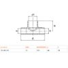 Immagine di RACCORDO A TEE RIDOTTO IN RAME A SALDARE Ø 12x18x12 MM