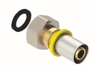 Immagine di RACCORDO DRITTO CON GIRELLO Ø 20 MM 3/4" FEMMINA MULTIGAS