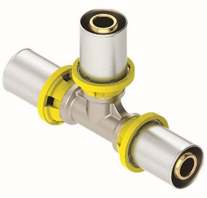 Immagine di TEE INTERMEDIO NICHELATO MULTIGAS Ø 26x26x26 MM