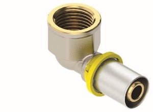 Immagine di CURVA A 90° FEMMINA FILETTATA FEMMINA MULTIGAS Ø 16 MM 1/2"