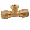 Immagine di TEE FILETTATO FEMMINA A STRINGERE Ø 32x1"x32 MM