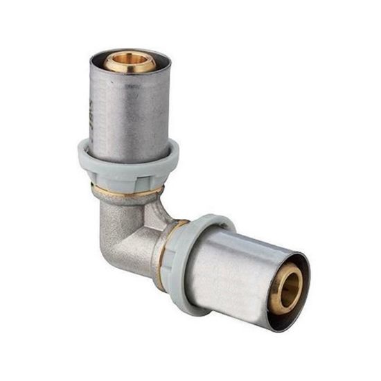 Immagine di RACCORDO A GOMITO INTERMEDIO NICHELATO Ø 63x63 MM FIVPRESS