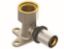 Immagine di RACCORDO A GOMITO ATTACCO FEMMINA CON FLANGIA NICHELATO Ø 20 MM PER 1/2" FIVPRESS