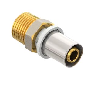 Immagine di RACCORDO DRITTO MASCHIO NICHELATO Ø 32 MM PER 1" FIVPRESS