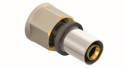 Immagine di RACCORDO DRITTO FEMMINA NICHELATO Ø 16 MM PER 1/2" FIVPRESS