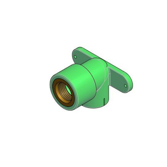 Immagine di GOMITO Ø 20 MM PER 1/2" FEMMINA CON STAFFA POLYSYSTEM