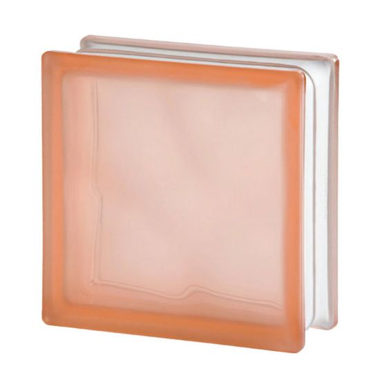 Immagine di VETROMATTONE ROSA ONDULATO SATINATO 19x19 CM
