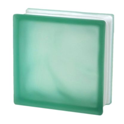 Immagine di VETROMATTONE ACQUA MARINA ONDULATO SATINATO 19X19 CM