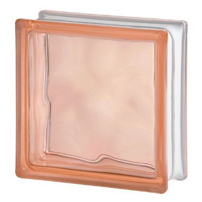 Immagine di VETROMATTONE ROSA ONDULATO 19X19 CM