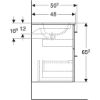 Immagine di MOBILE SELNOVA SQUARE 2 CASSETTI CON LAVABO 80 CM NOCE CHIARO SOSPESO GEBERIT