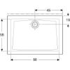 Immagine di PIATTO DOCCIA 60 RETTANGOLARE 100x70 H 6 CM BIANCO GEBERIT