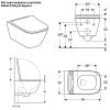Immagine di VASO SMYLE SOSPESO RIMFREE CON SEDILE AMMORTIZZATO CERAMICA BIANCA GEBERIT
