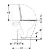 Immagine di VASO SMYLE FILO PARETE RIMFREE CON SEDILE AMMORTIZZATO CERAMICA BIANCA GEBERIT
