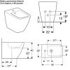 Immagine di BIDET ICON SQUARE FILO PARETE CERAMICA BIANCA GEBERIT