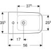 Immagine di BIDET ICON SQUARE FILO PARETE CERAMICA BIANCA GEBERIT