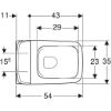 Immagine di VASO ICON SQUARE SOSPESO RIMFREE CON SEDILE AMMORTIZZATO CERAMICA BIANCA GEBERIT