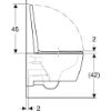 Immagine di VASO ICON 2022 SET SOSPESO RIMFREE CON SEDILE AMMORTIZZATO SGANCIO RAPIDO CERAMICA BIANCA OPACA GEBERIT
