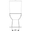 Immagine di VASO SELNOVA DUO MONOBLOCCO SCARICO PAVIMENTO CERAMICA BIANCA GEBERIT (SENZA SEDILE)