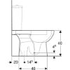 Immagine di VASO SELNOVA DUO MONOBLOCCO SCARICO PAVIMENTO CERAMICA BIANCA GEBERIT (SENZA SEDILE)