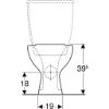 Immagine di VASO COLIBRI' DUO MONOBLOCCO SCARICO PARETE CERAMICA BIANCA GEBERIT (SENZA SEDILE)