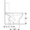 Immagine di VASO COLIBRI' DUO MONOBLOCCO SCARICO PARETE CERAMICA BIANCA GEBERIT (SENZA SEDILE)