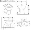 Immagine di VASO COLIBRI A TERRA DISTANZIATO SCARICO PAVIMENTO CERAMICA BIANCA GEBERIT (SENZA SEDILE)