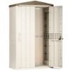 Immagine di CASETTA GIARDINO IN PLASTICA COLORE GRIGIO TALPA/MARRONE DIMENSIONI L.130 P.75,6 H.206,2 CM  TOOMAX