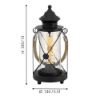 Immagine di LAMPADA EGLO BRADFORD - STRUTTURA IN ACCIAIO / FINITURA METALLO DIFFUSORE IN VETRO / FINITURA CERAMICA H330 DIAMETRO 140