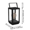 Immagine di LAMPADA EGLO BRADFORD 1 - STRUTTURA IN ACCIAIO / FINITURA METALLO DIFFUSORE IN VETRO / FINITURA CERAMICA 165x150 H 370