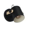 Immagine di LAMPADA EGLO HORNWOOD - STRUTTURA IN ACCIAIO / FINITURA NERO, PANNA DIFFUSORE IN LEGNO / FINITURA BRUNITO DIAMETRO 170