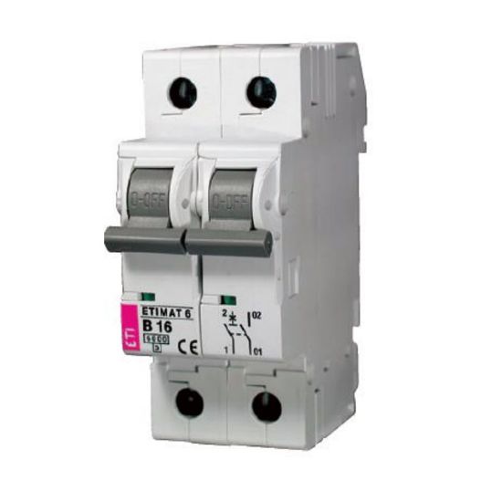 Immagine di INTERRUTTORE MAGNETOTERMICO 2 POLI C10 6,0 KA 2 MODULI DIN ETIMAT