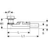 Immagine di SET SIFONE PER CANALETTE CLEANLINE PER MASSETTI ALTEZZA 90/220 MM SCARICO Ø 50 MM GEBERIT