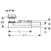 Immagine di SET SIFONE PER CANALETTE CLEANLINE PER MASSETTI ALTEZZA 90/220 MM SCARICO Ø 50 MM GEBERIT