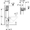 Immagine di CASSETTA PER MURATURA COMBIFIX OMEGA PER WC SOSPESO H 82 CM SCARICO MECCANICO GEBERIT