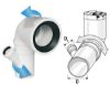 Immagine di CURVA BIANCA WC PROLUNGATA Ø 90/40 MM ORIENTABILE