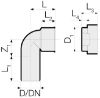 Immagine di CURVA TECNICA PROLUNGATA PP Ø 32 MM HTSW CON TAPPO