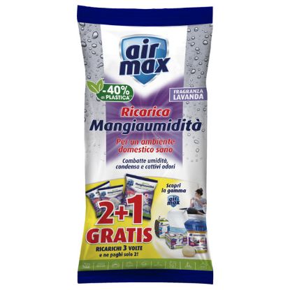 Immagine di MANGIAUMIDITA  1350 GR RICARICA (3X450 GR) 2+1 GRATIS FRAGRANZA LAVANDA AIR MAX