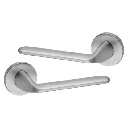 Immagine di MANIGLIA PLANA TONDA CROMO SATINATA FIMET