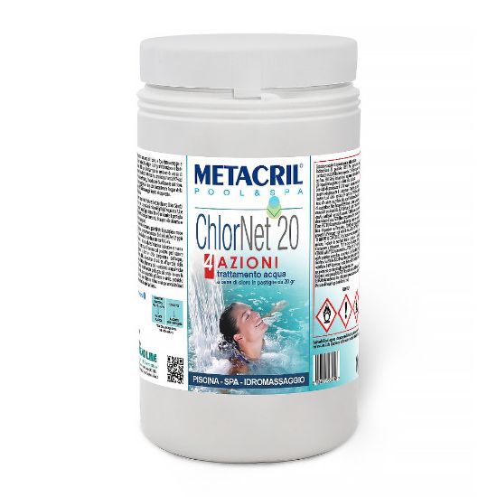 Immagine di TRATTAMENTO DI MANTENIMENTO A BASE DI CLORO IN PASTIGLIE DA 20 GR (CONFEZIONE 1KG) CONSIGLIATA PER MINIPISCINE E SPA TECNO LINE
