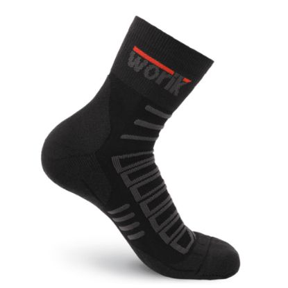 Immagine di CALZA MEZZA STAGIONE TRASPIRANTE MEDIO MARATHON COLORE GRIGIO-NERO TG. 44/47 CONFEZIONE DA UN PAIO ZERO 3